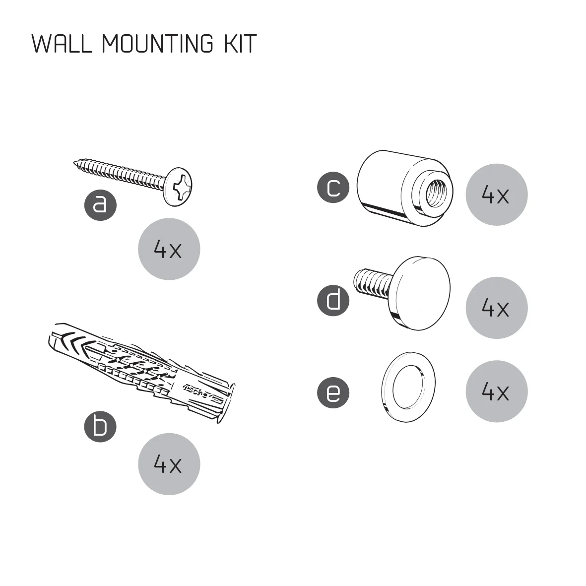 Wall mounting kit