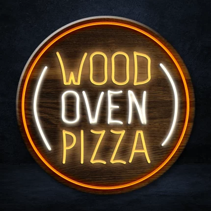 Bring a touch of Italy to your pizza restaurant or home kitchen with the Wood Oven Pizza LED Neon Sign.